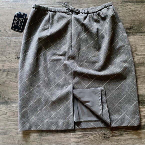 NWT Laura Scott Glenn Plaid suit skirt - Picture 4 of 6